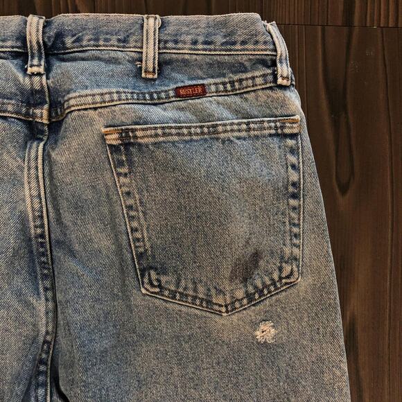 Men’s Distressed Rustler Denim Jeans Size: 36x32 - Picture 5 of 5